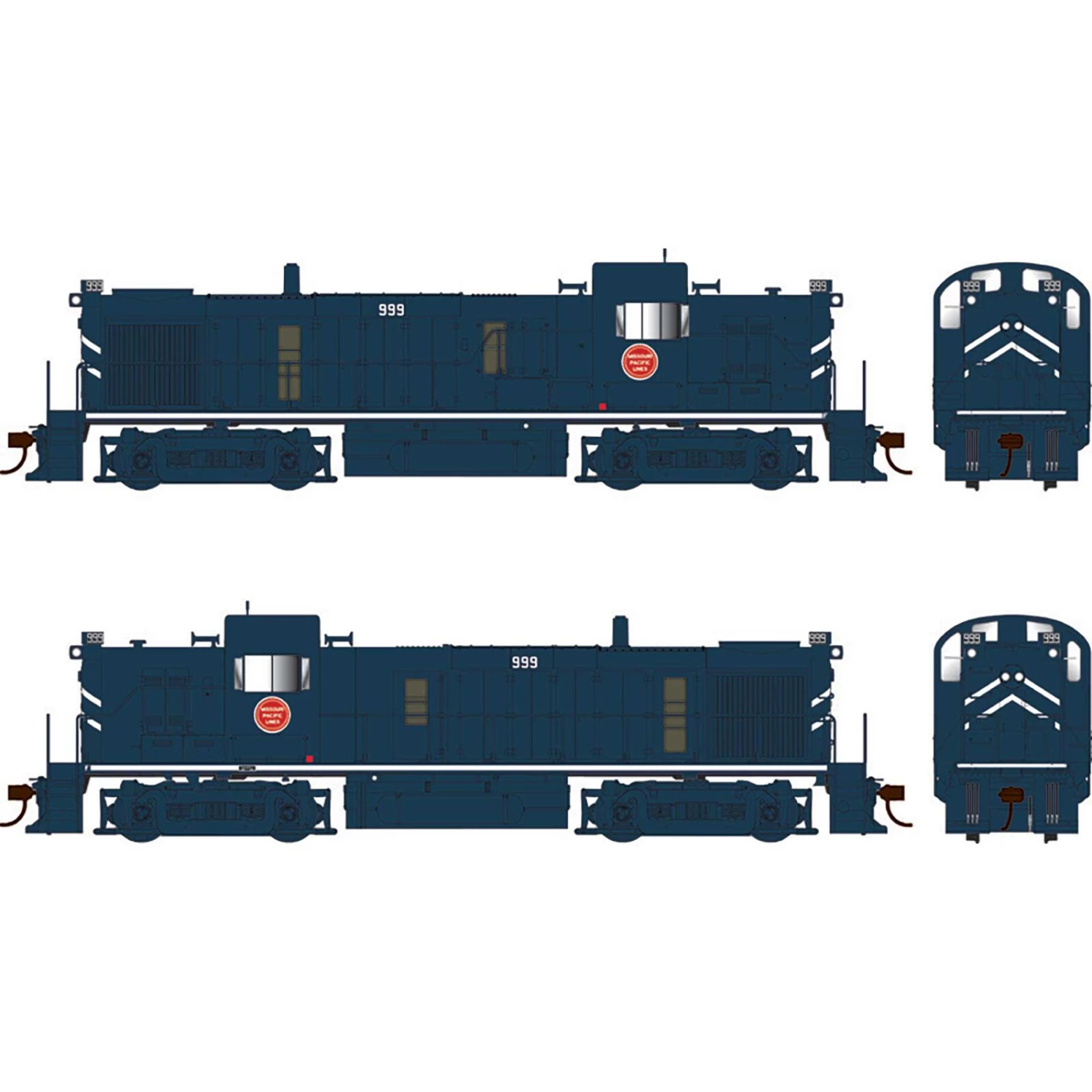 Bowser Manufacturing Co., Inc. HO ALCo RS-3 MP Blue Scheme #999 2 Bowser Manufacturing Co., Inc. HO ALCo RS-3 MP Blue Scheme #999 - Image 2