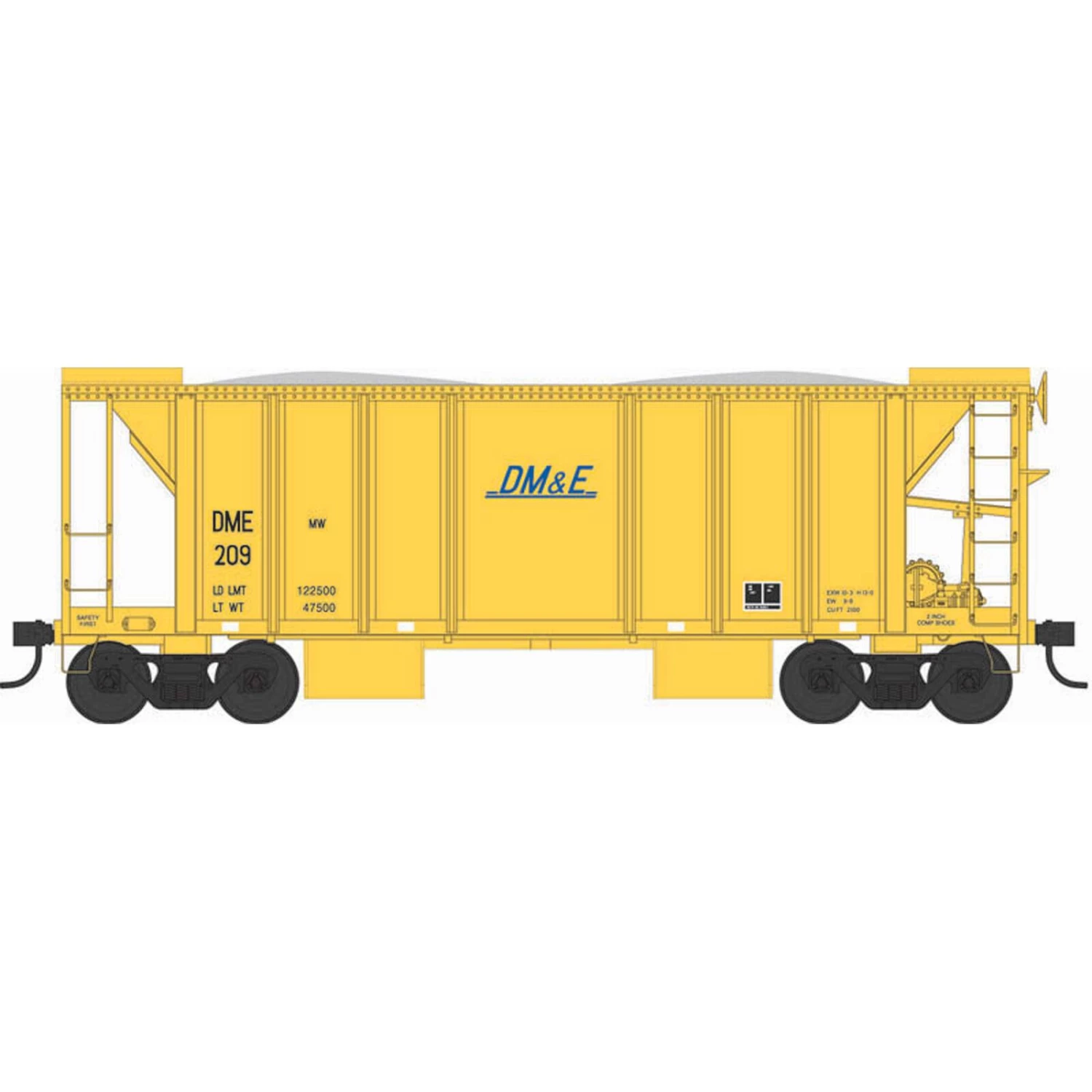 Bowser Manufacturing Co., Inc. HO 70-Ton 2-Bay Ballast Car, DM&E #232 1 Bowser Manufacturing Co., Inc. HO 70-Ton 2-Bay Ballast Car, DM&E #232